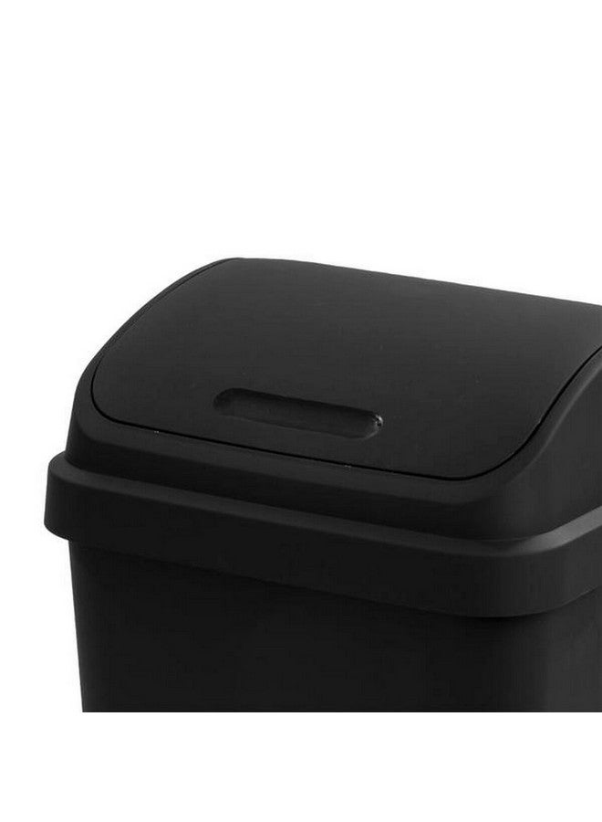 ستيريليت سلة مهملات متينة وخالية من مادة البيسفينول، ذات جزء علوي متأرجح، سوداء اللون، سعة 13 جالونًا، 10899004 - Image 2