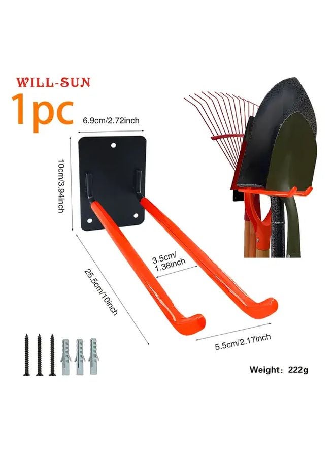 10 Inch Orange Heavy Duty Wall Mounted Storage Hook For Tools Ladders - Image 1