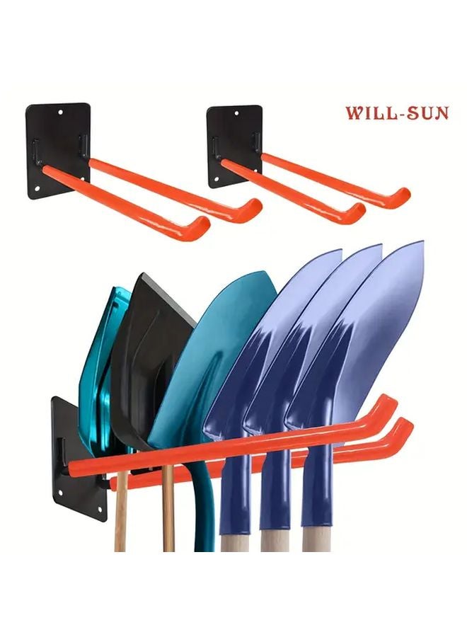 10 Inch Orange Heavy Duty Wall Mounted Storage Hook For Tools Ladders - Image 2