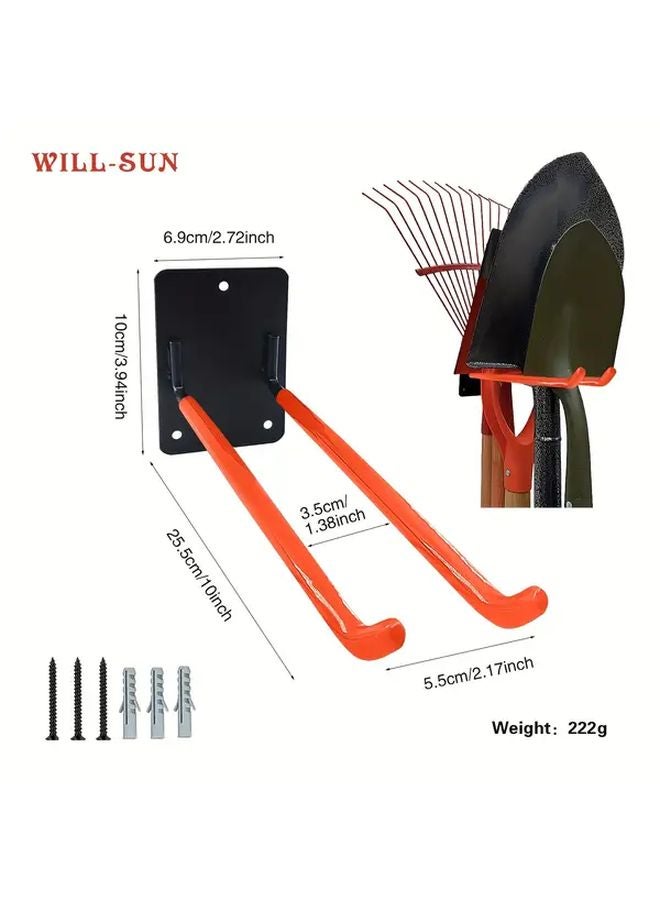 10 Inch Orange Heavy Duty Wall Mounted Storage Hook For Tools Ladders - Image 4