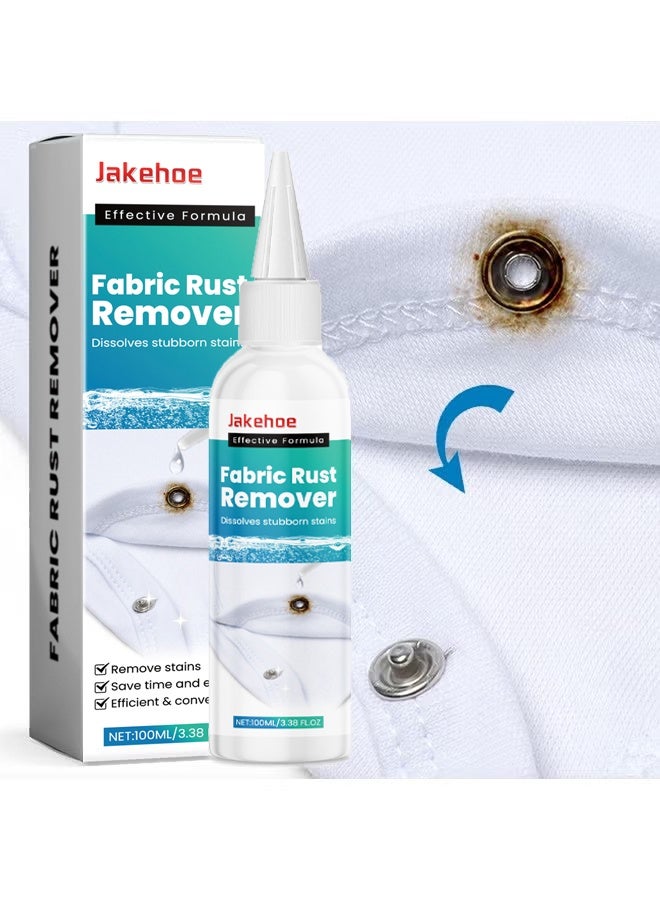 Jakehoe Fabric Rust Remover, Rust Stain Remover for Clothes, Upgrade Fabric Rust Stain Removal - Multifunctional Stain Remover, Easy to Use for Laundry and All Clothes,100ML - Image 1
