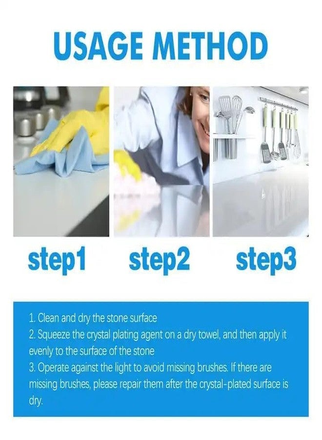 Kleva® Stone Crystal Plating Brighten Luster Agent for Marble, Granite & Stone, Marble & Granite Floor Cleaner Help to Remove Stains Grease Grime Water Spots Fingerprints Smudges (Pack of 1) - Image 5
