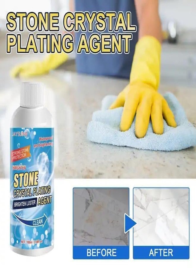 Kleva® Stone Crystal Plating Brighten Luster Agent for Marble, Granite & Stone, Marble & Granite Floor Cleaner Help to Remove Stains Grease Grime Water Spots Fingerprints Smudges (Pack of 1) - Image 3