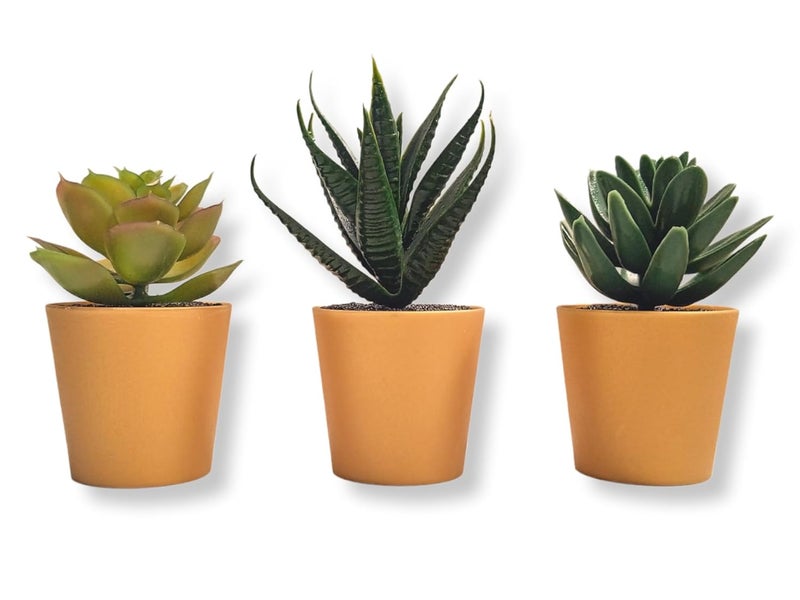 PAPERI Artificial Succulent Plants for Home Dcor Indoor Fake Succulent Plant Flowers With Pot Bathroom Decorations Items Small Plastic Trees Decoration Flower For Living Room Table Office Desk