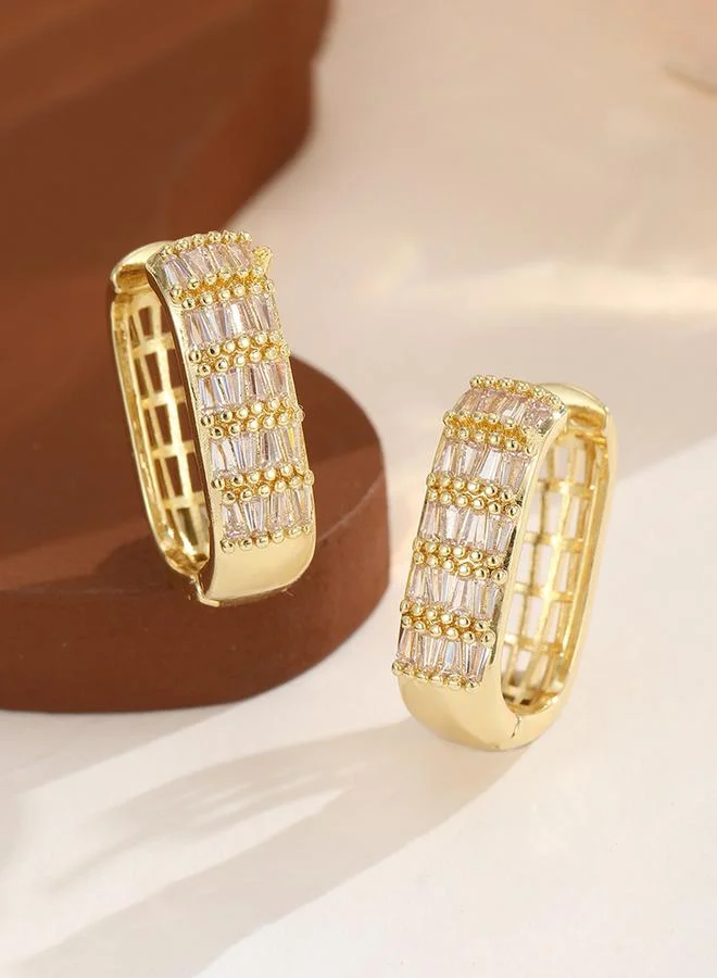 Embellished Huggie Earrings