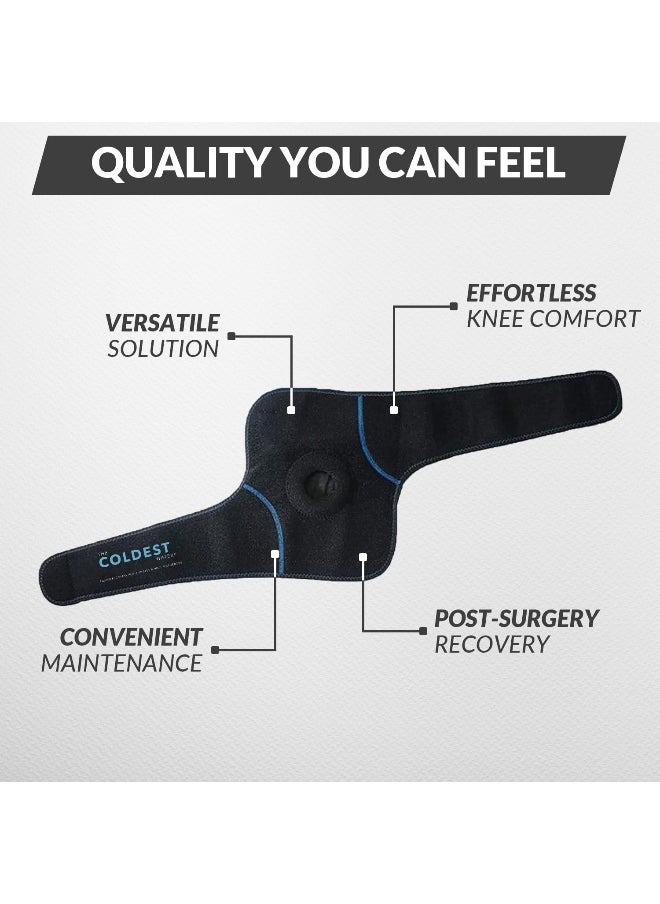 THE COLDEST WATER - The Coldest Knee Ice Pack Wrap, Hot and Cold Therapy - Reusable Compression Best for Meniscus Tear, Injury Recovery, Bursitis Pain Recovery, Sprains, Swelling and Rheumatoid Arthritis - Image 1