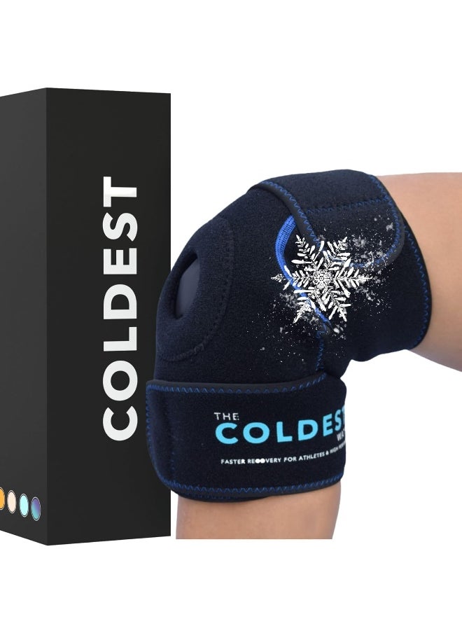 THE COLDEST WATER The Coldest Knee Ice Pack Wrap, Hot and Cold Therapy - Reusable Compression Best for Meniscus Tear, Injury Recovery, Bursitis Pain Recovery, Sprains, Swelling and Rheumatoid Arthritis  - Image 1