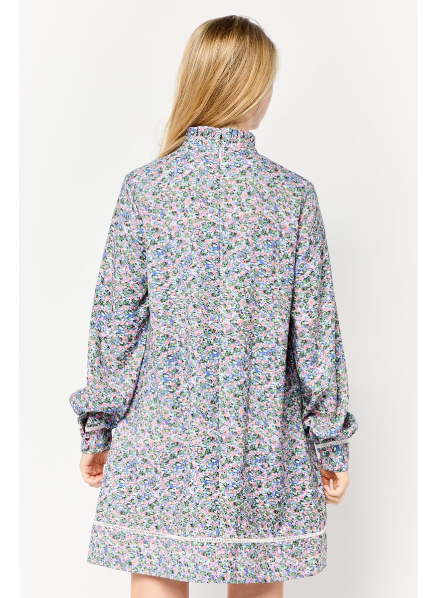 Scotch & Soda Women Allover Print Mini  Dress, Multicolor  - Image 4