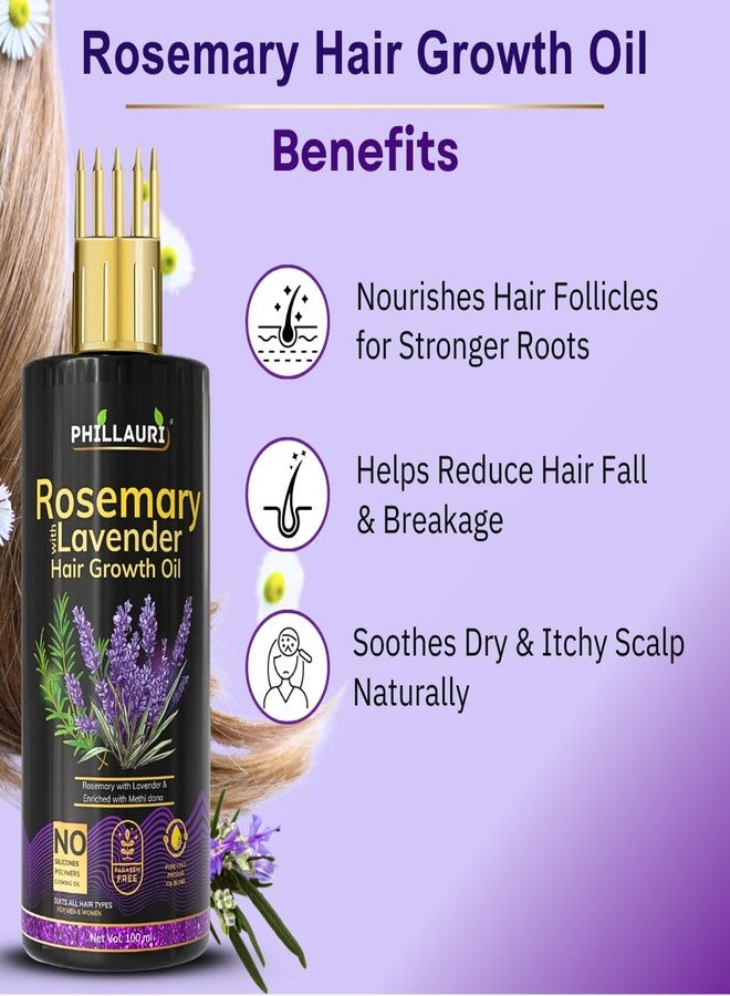Phillauri زيت إكليل الجبل للشعر | زيت إكليل الجبل لنمو الشعر | يتحكم في تساقط الشعر | زيت للشعر للرجال والنساء | (عبوة من قطعتين) - Image 3