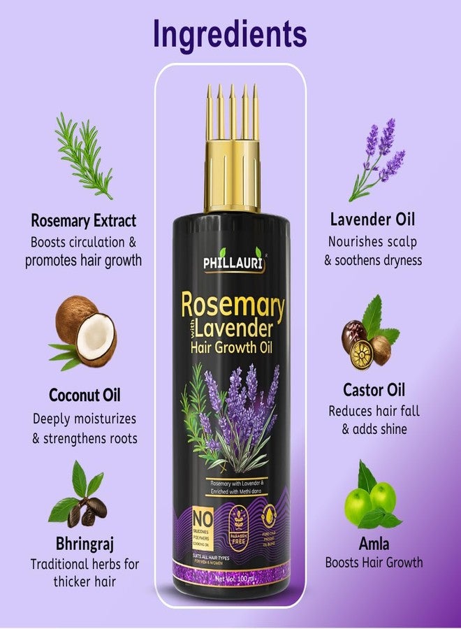 Phillauri زيت إكليل الجبل للشعر | زيت إكليل الجبل لنمو الشعر | يتحكم في تساقط الشعر | زيت للشعر للرجال والنساء | (عبوة من قطعتين) - Image 2