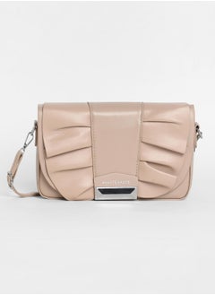 Haute Sauce Women's The Ruched Sling Bag - Beige  - Image 4