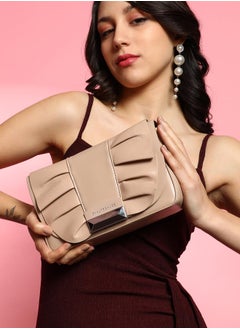 Haute Sauce Women's The Ruched Sling Bag - Beige  - Image 3