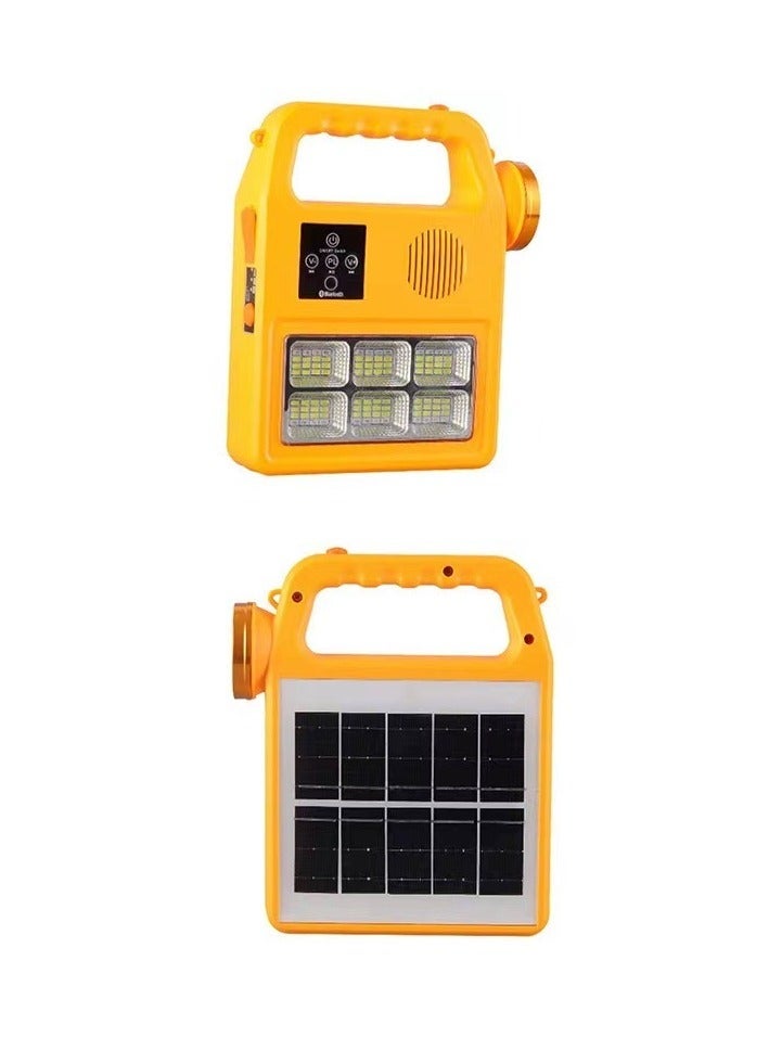 100W ضوء فيضان LED شمسي, ضوء عمل طوارئ محمول قابل لإعادة الشحن مع بنك طاقة, مصباح تخييم خارجي مقاوم للماء IP66, 5 أوضاع إضاءة وقائمة قابلة للتعديل - Image 2