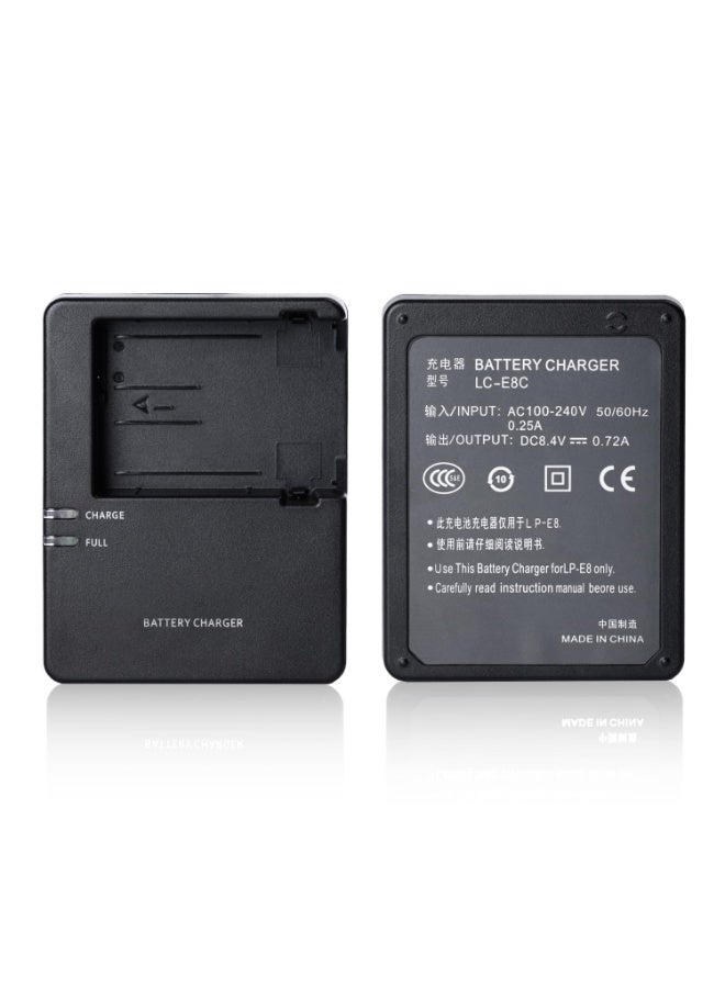 general LP-E8 Battery Pack Charger，LC-E8 Charger Compatible for Canon EOS Rebel T2i, T3i, T4i, T5i, 550D, 600D, 650D, 700D,  X4, X5, X6i, X7i Digital Camera. - Image 4