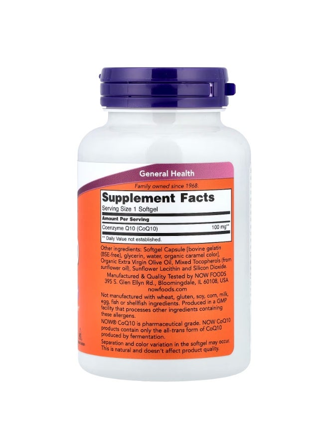 now CoQ10, 100 mg, 150 Softgels - Image 2