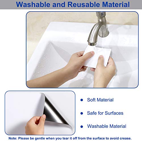 Tenyond Dry Erase Whiteboard Sticker for Fridge, 16.5×11.7in Removable Whiteboard Sheet for Non-Magnetic Stainless Steel Glass Door w/ 2 Markers & 1 Eraser, Washable Sticky Note, No Residue, Any Shiny Surface - Image 2