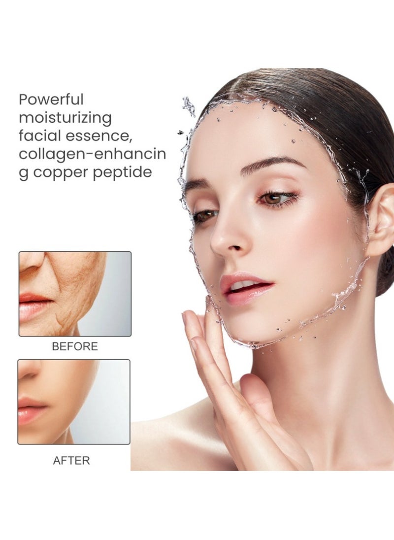 OUHOE - Squalane + Copper Peptide Rapid Plumping Serum. Powerfully Hydrating Face Serum that Instantly Plumps and Firms with Collagen Boosting Copper Peptides, 50ml - Image 1