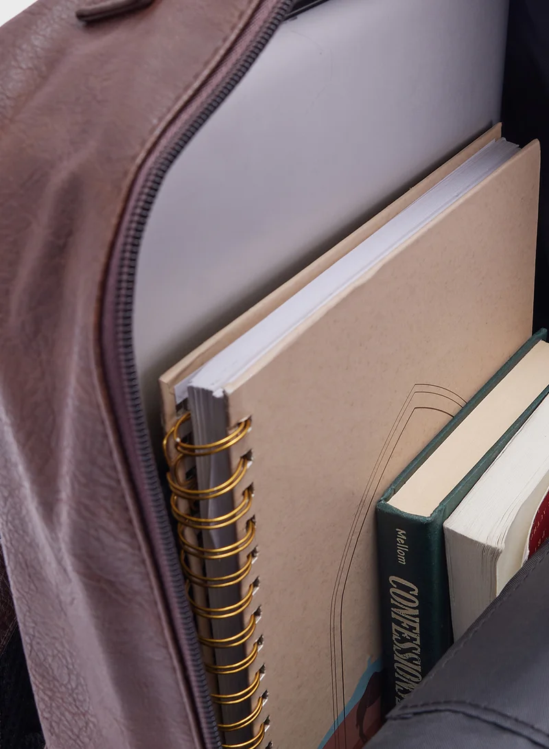 روبرت وود Check Embossed Casual Backpack