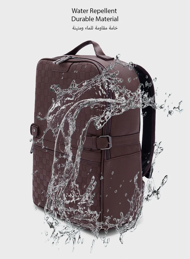 روبرت وود Check Embossed Casual Backpack