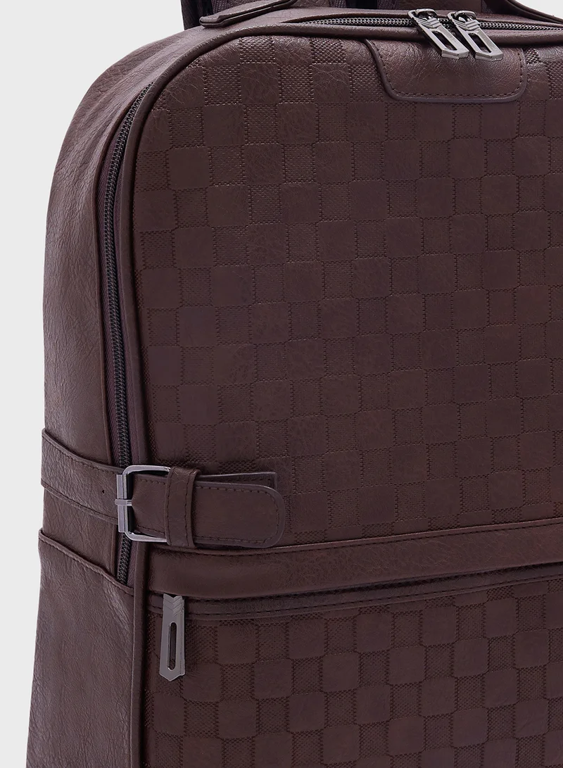 روبرت وود Check Embossed Casual Backpack