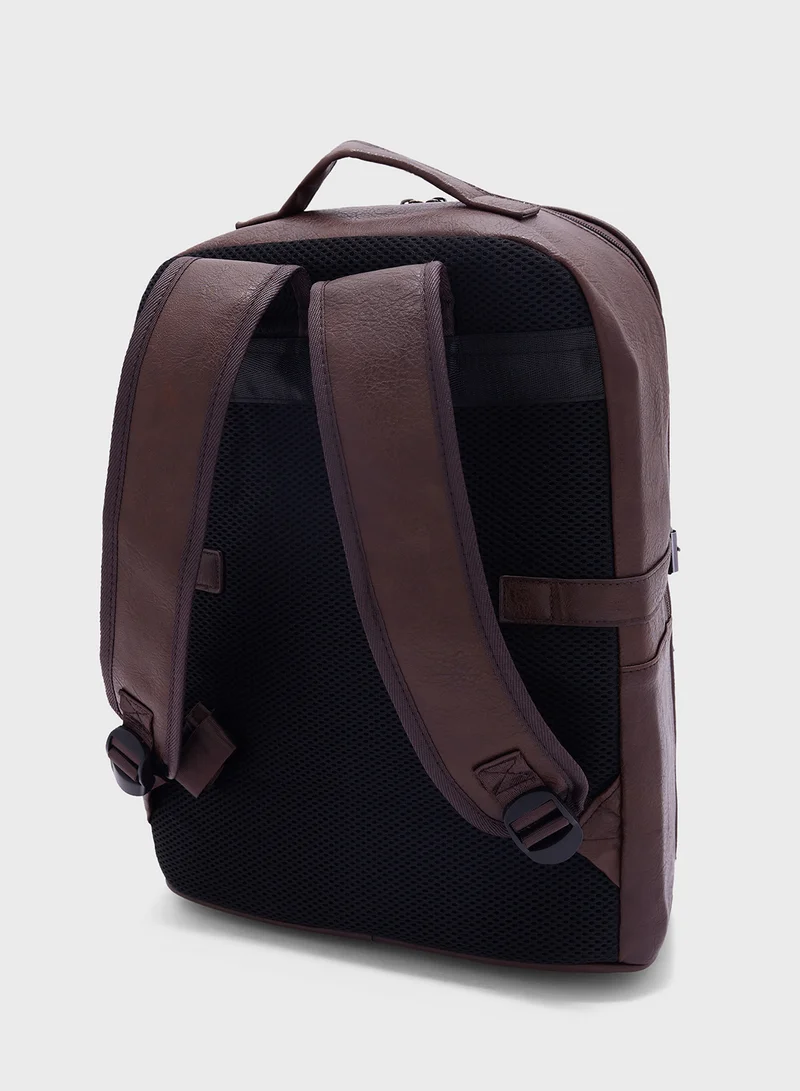 روبرت وود Check Embossed Casual Backpack