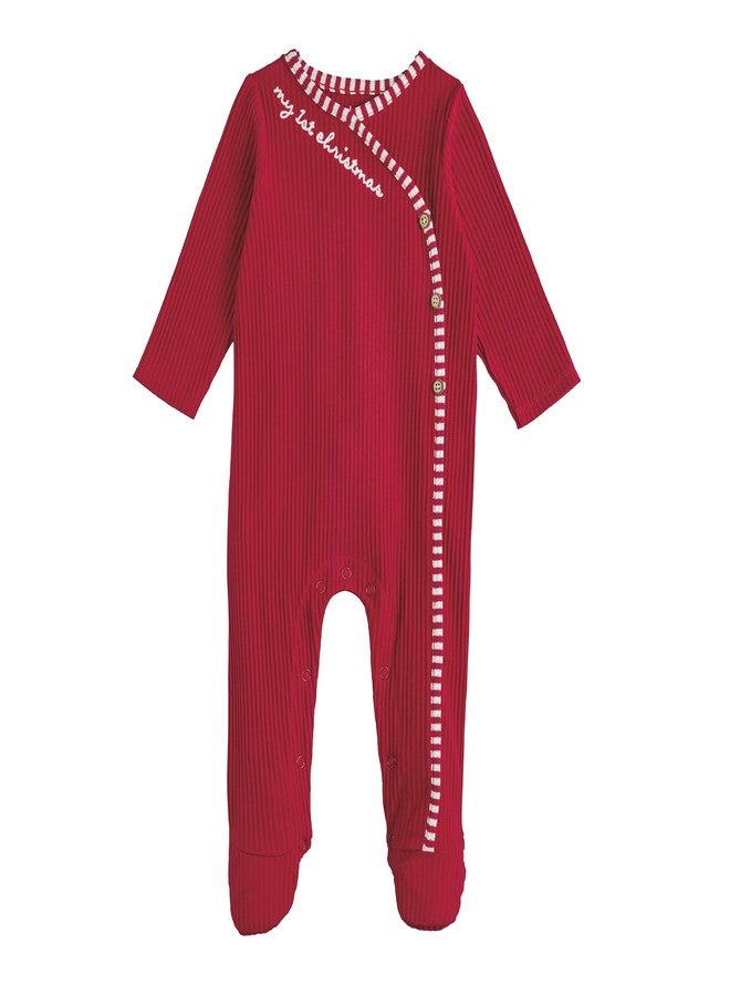 Mud Pie Baby Boy's Kids Red My 1st Christmas Sleeper