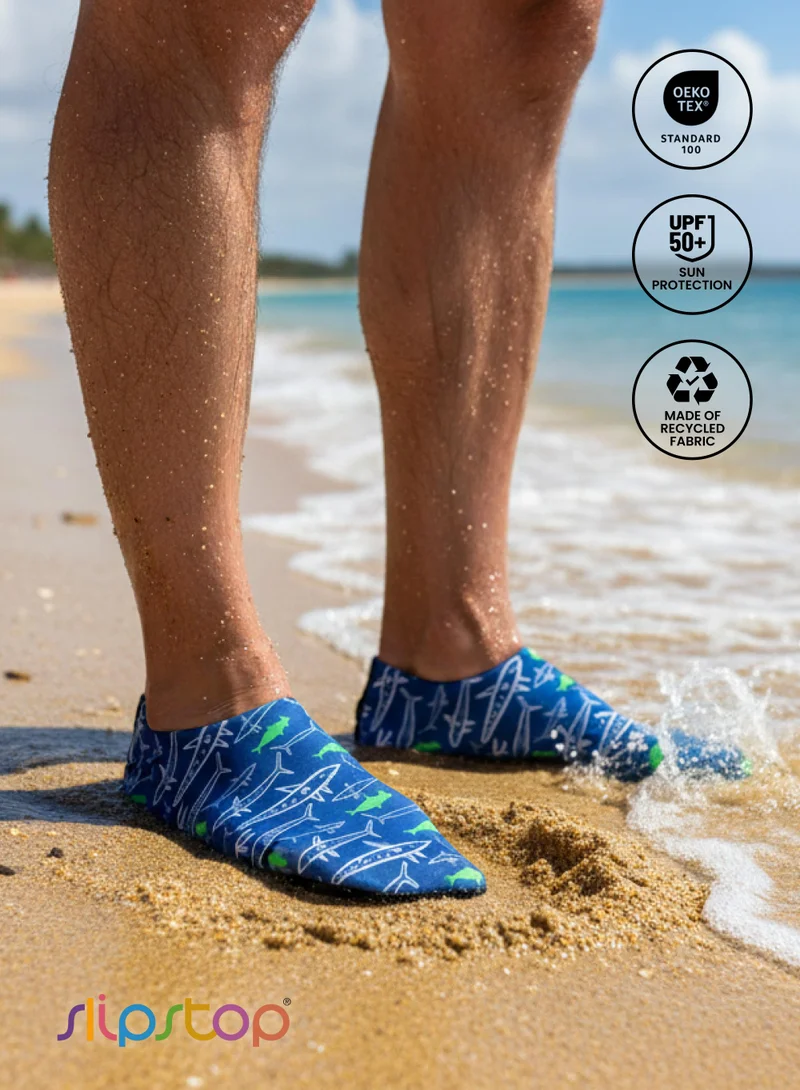 Slipstop s Slipstop jaws Foil Print Adult Non Slip Water and Beach Shoes UPF 50 Plus Sun Protection Lightweight Quick Dry Swim Ready Footwear  | Best Price UAE