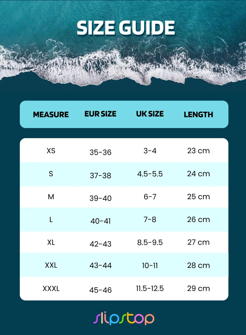 Slipstop s Slipstop jaws Foil Print Adult Non Slip Water and Beach Shoes UPF 50 Plus Sun Protection Lightweight Quick Dry Swim Ready Footwear  | Best Price UAE