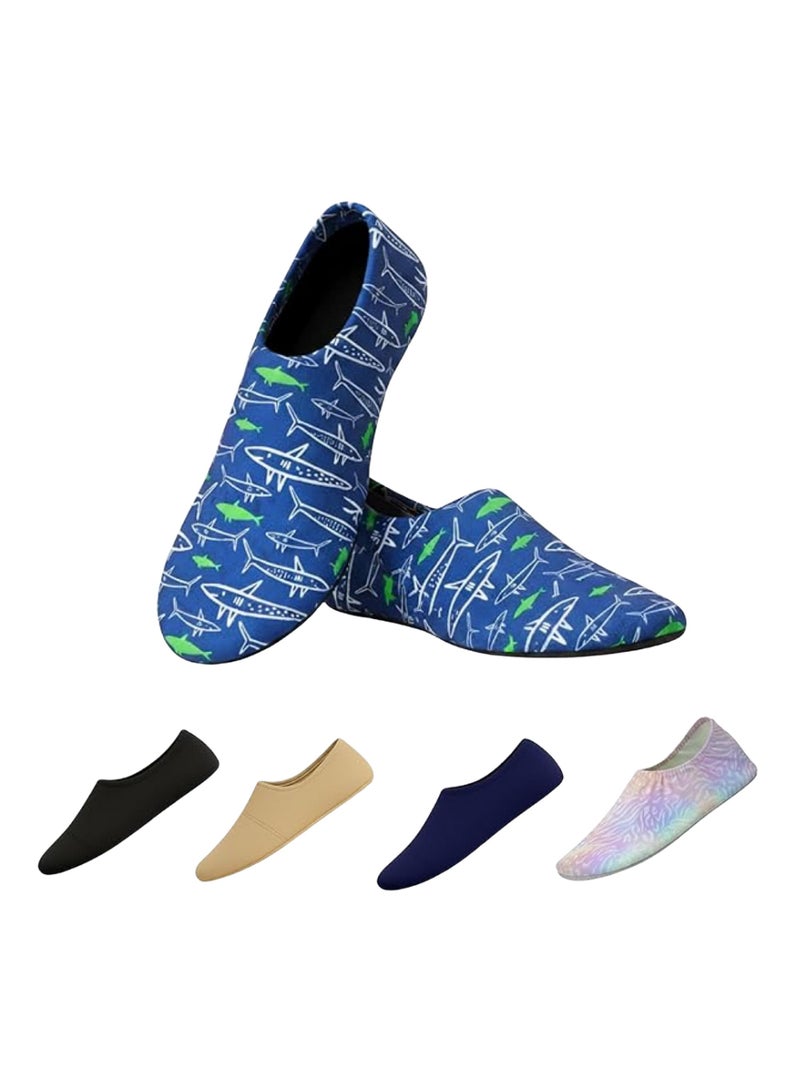 Slipstop jaws Foil Print Adult Non Slip Water and Beach Shoes UPF 50 Plus Sun Protection Lightweight Quick Dry Swim Ready Footwear - Image 1