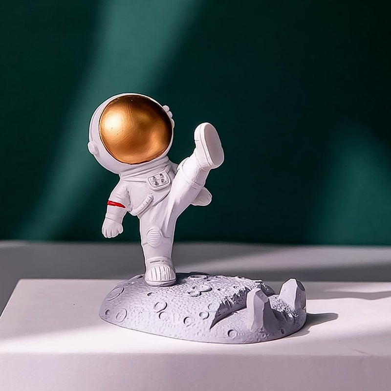Natation Oblivion Mobile Stand – Astronaut Mobile Holder, Fun 3D Planet Design Phone Stand for Desk, Mixed Design Compatible with All Smartphones, Creative Space-Themed Decor for Home & Office (Pack of 1) - Image 1