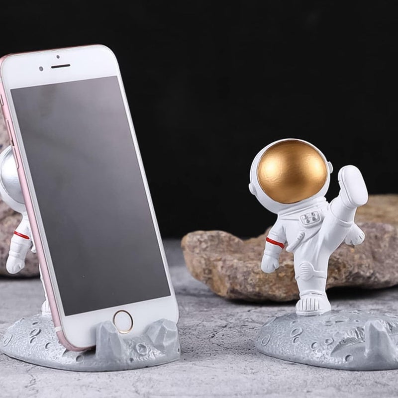 Natation Oblivion Mobile Stand – Astronaut Mobile Holder, Fun 3D Planet Design Phone Stand for Desk, Mixed Design Compatible with All Smartphones, Creative Space-Themed Decor for Home & Office (Pack of 1) - Image 5