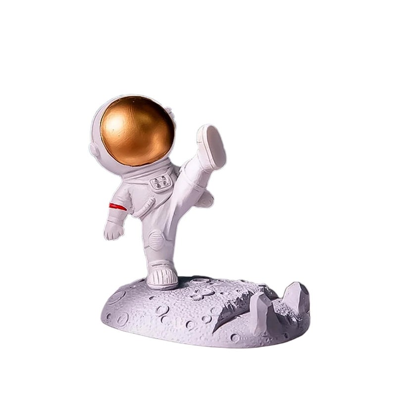 Natation Oblivion Mobile Stand – Astronaut Mobile Holder, Fun 3D Planet Design Phone Stand for Desk, Mixed Design Compatible with All Smartphones, Creative Space-Themed Decor for Home & Office (Pack of 1) - Image 2