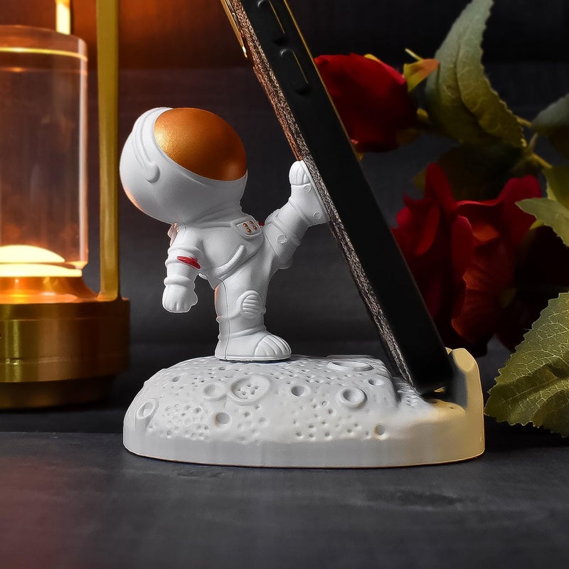 Natation Oblivion Mobile Stand – Astronaut Mobile Holder, Fun 3D Planet Design Phone Stand for Desk, Mixed Design Compatible with All Smartphones, Creative Space-Themed Decor for Home & Office (Pack of 1) - Image 3