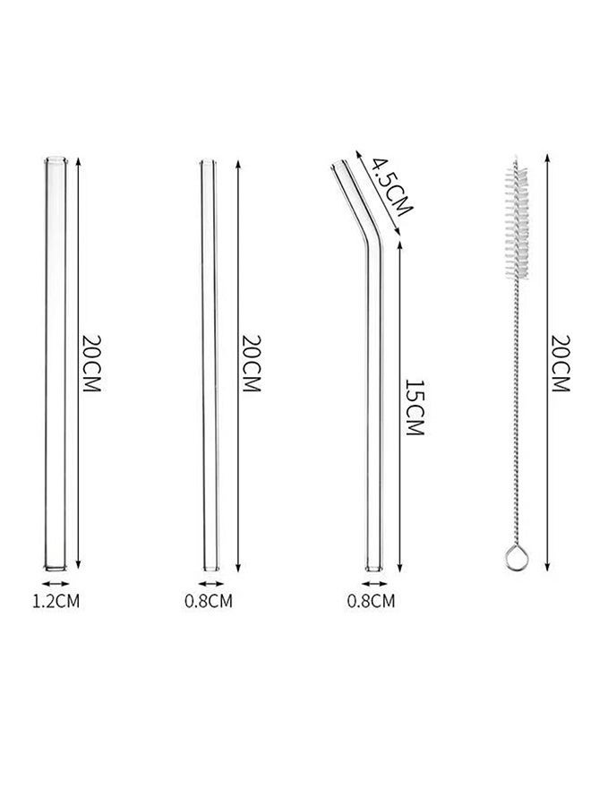 3 Pack Drinking Straws with Cleaning Brush - 10" x 10 mm - Smoothie Straws for Milkshakes, Frozen Drinks, Smoothies, Bubble Tea, Clear Glass Drinking, StrawStanley Cup Accesspries - Image 2