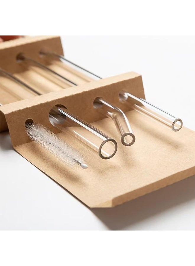 3 Pack Drinking Straws with Cleaning Brush - 10" x 10 mm - Smoothie Straws for Milkshakes, Frozen Drinks, Smoothies, Bubble Tea, Clear Glass Drinking, StrawStanley Cup Accesspries - Image 3