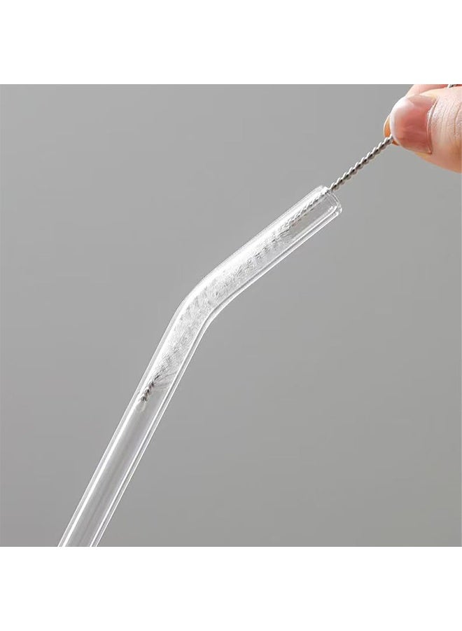 3 Pack Drinking Straws with Cleaning Brush - 10" x 10 mm - Smoothie Straws for Milkshakes, Frozen Drinks, Smoothies, Bubble Tea, Clear Glass Drinking, StrawStanley Cup Accesspries - Image 4