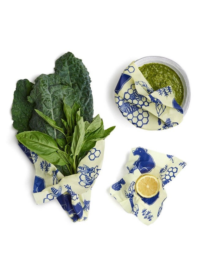 Bee's Wrap Bee's Wrap Beeswax Wraps for Food - Bees + Bears 3 Pack (S, M, L) Made in USA Reusable & Organic Food Wraps, Sandwich Wrap & Bowl Covers - Eco-Friendly Alternative to Aluminum Foil & Plastic Wrap  - Image 3