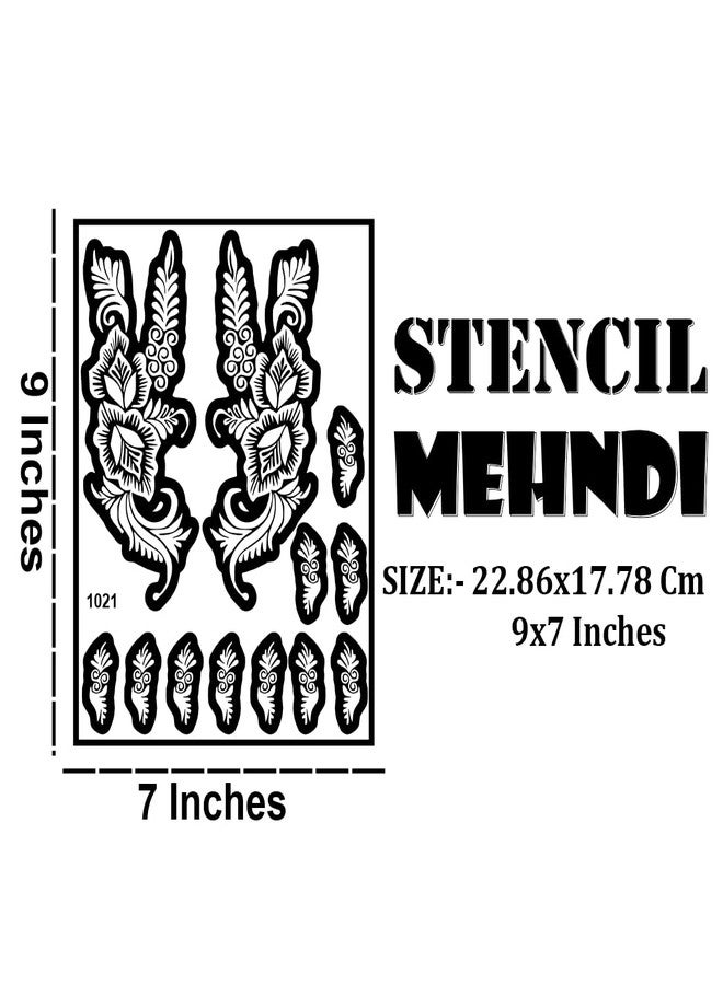 Komstec Simple Design Mehndi Stencil Sticker for Women - Image 3