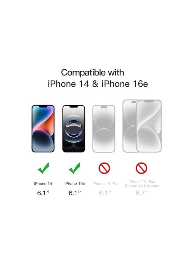 Jetech Privacy Screen Protector for iPhone 16e 2025, iPhone 14 6.1-Inch, Anti Spy Tempered Glass Film, 2-Pack - Image 2