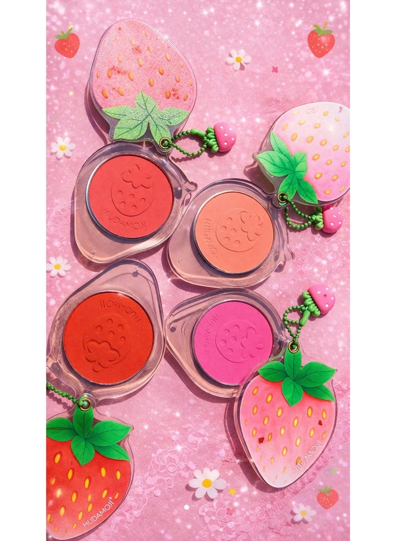 Hudaviojl Strawberry Makeup Set 3 in 1 Blush Highlighter Lip Balm – Cute Design - Image 2