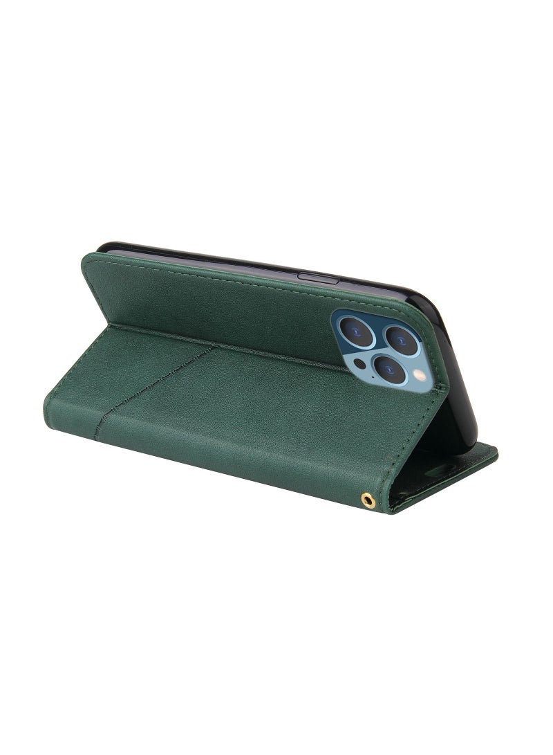 Suteni Flip Cover Leather Protective Hidden Card Slots Phone Case for iPhone - Image 2