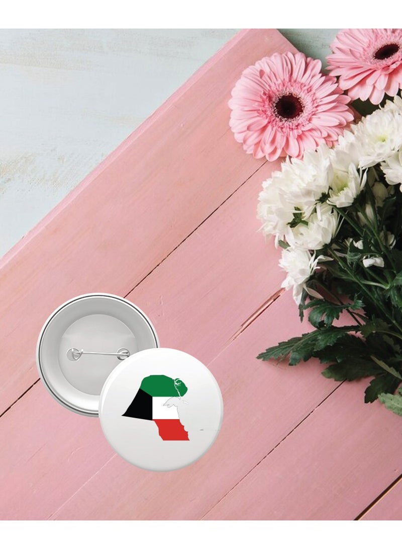 PRINTSHOP4ME Kuwait Button Badge - Lapel Pin for Backpacks and Jackets - Perfect for Events or National Day Celebrations - Image 4