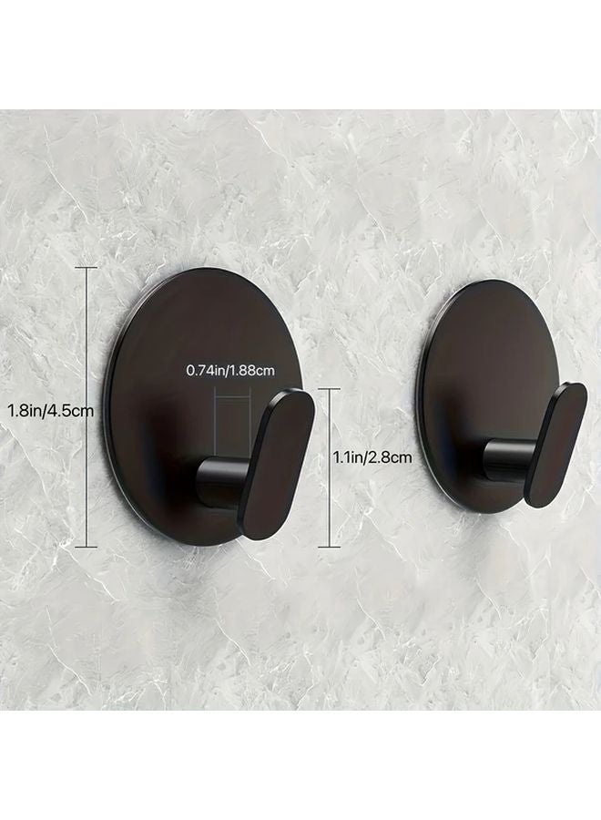 2pcs Heavy Duty Adhesive Wall Hooks No Drill Installation Space Saving Organizer For Bathroom Kitchen - Image 3