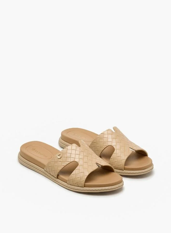Le Confort Women Textured Slide Sandals