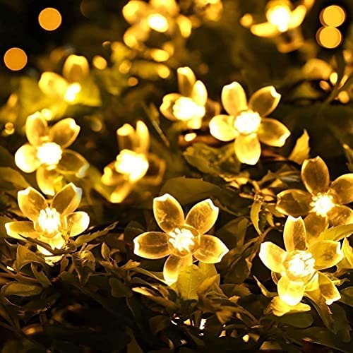 Desidiya® 16 Flower LED Curtain String Window Lights Indoor/Outdoor Decoration for Diwali, Christmas, Wedding, Party, Home, Patio Lawn Corded Electric (Warm White - Pack of 1) - Image 4
