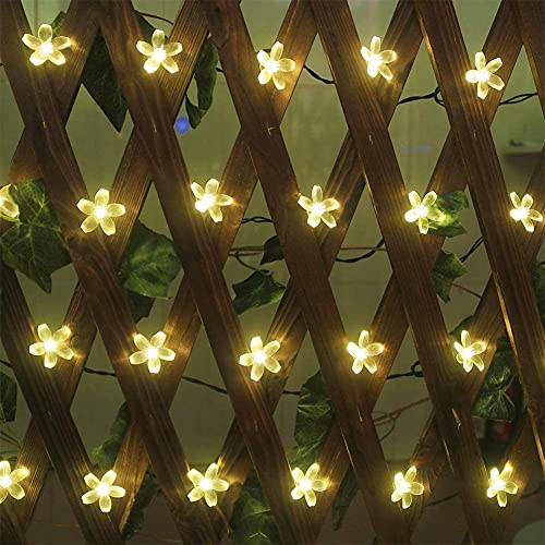 Desidiya® 16 Flower LED Curtain String Window Lights Indoor/Outdoor Decoration for Diwali, Christmas, Wedding, Party, Home, Patio Lawn Corded Electric (Warm White - Pack of 1) - Image 3