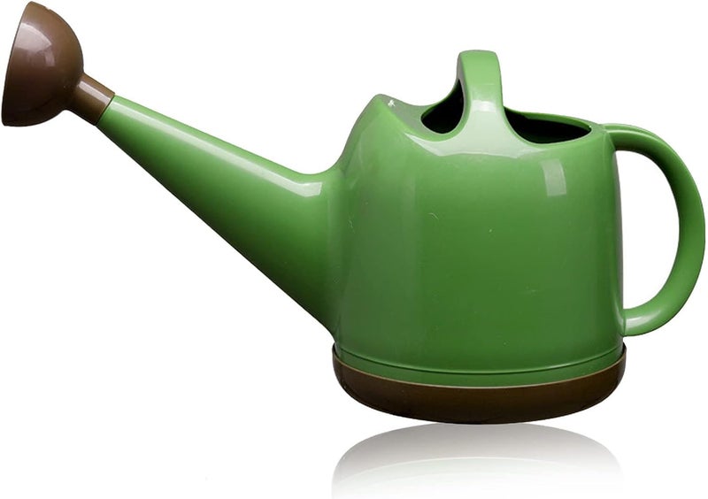 MAKINGTEC Watering Can with Sprinkler Head, 1 Gallon Plant Watering Can Long Stem Spout for House Indoor Plant Outdoor Flower Decorative Modern Garden Pot (4L, Coffee Green) - Image 1