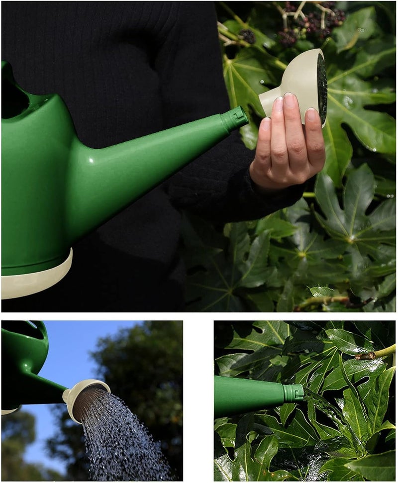 MAKINGTEC Watering Can with Sprinkler Head, 1 Gallon Plant Watering Can Long Stem Spout for House Indoor Plant Outdoor Flower Decorative Modern Garden Pot (4L, Coffee Green) - Image 5