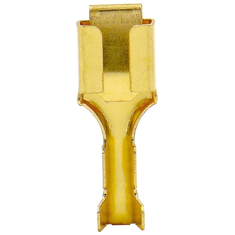 Baomain 1/4 inch (6.3mm) Female Spade Quick Splice Crimp Terminals Crimp Connector Non Insulated Pack of 100 - Image 5