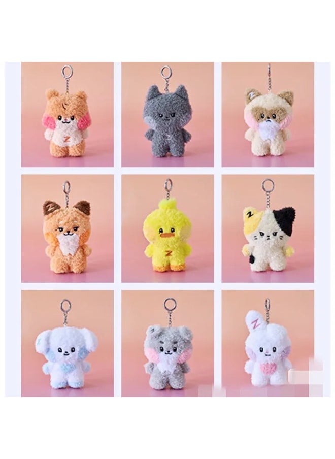 Generic - New ZB1 ZEROBASEONE RICKY HAO JIWOONG Same Plush Keyrings Dolls KIM GYUVIN Soft Animals Keychains Key Rings For Fans Gifts-Color:02-Size:10cm - Image 1